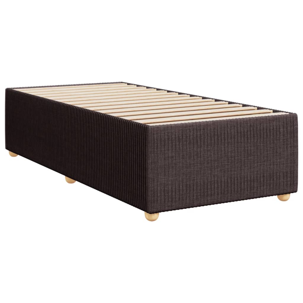 vidaXL Cadre de lit sans matelas marron foncé 100x200 cm tissu