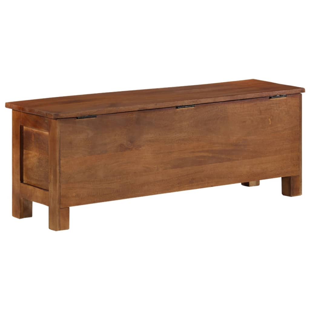 vidaXL Boîte de rangement 110x30x40 cm Bois de manguier solide