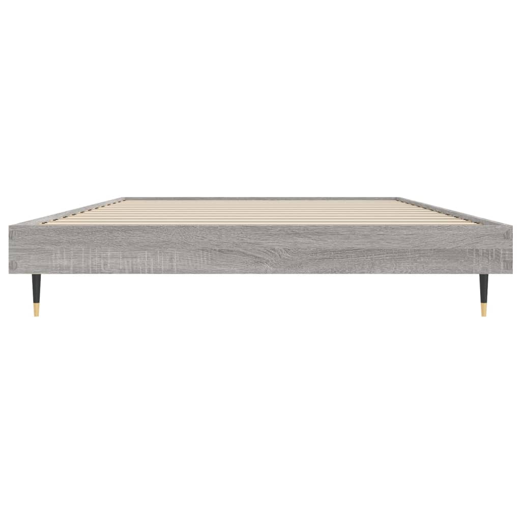 vidaXL Cadre de lit sans matelas sonoma gris 90x190 cm