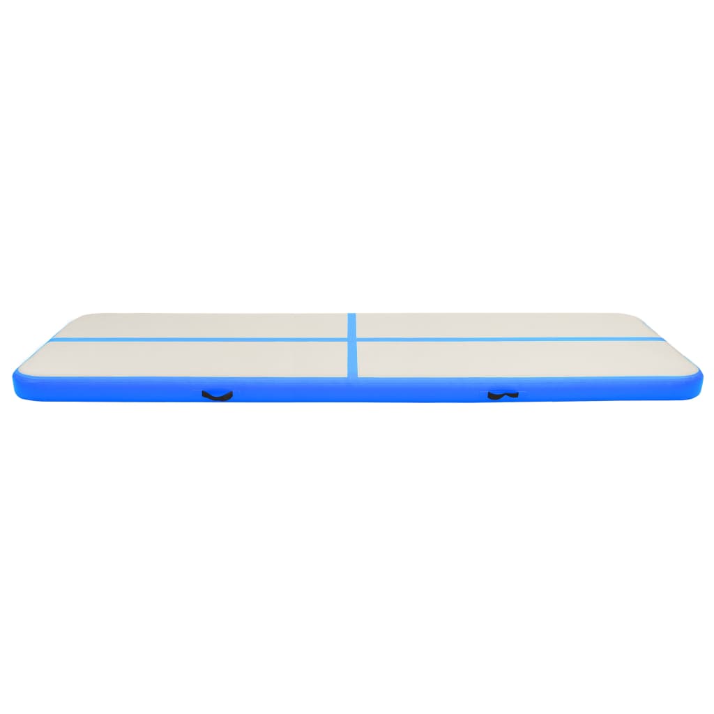 vidaXL Tapis gonflable de gymnastique avec pompe 700x100x15cm PVC Bleu