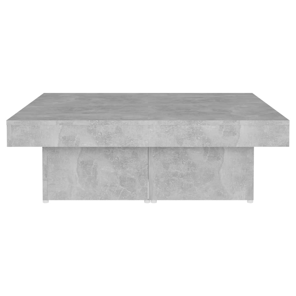 vidaXL Table basse gris béton 90x90x28 cm bois d'ingénierie