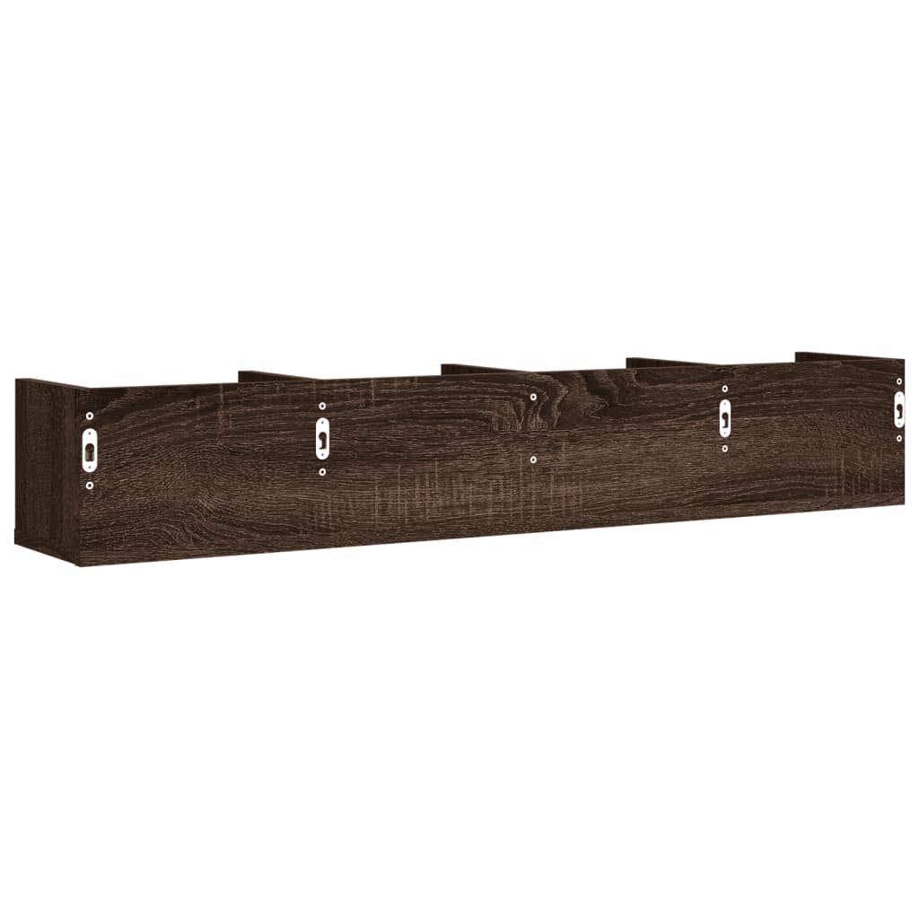 vidaXL Armoires murales 2pcs chêne marron 99x18x16,5cm bois ingénierie