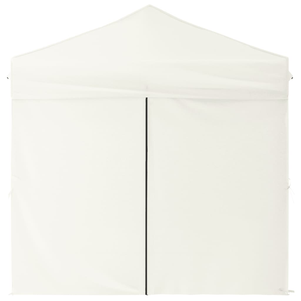 vidaXL Tente de réception pliable avec parois Crème 2x2 m