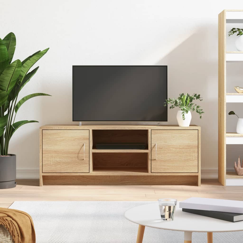 vidaXL Meuble TV chêne sonoma 102x30x37,5 cm bois d'ingénierie