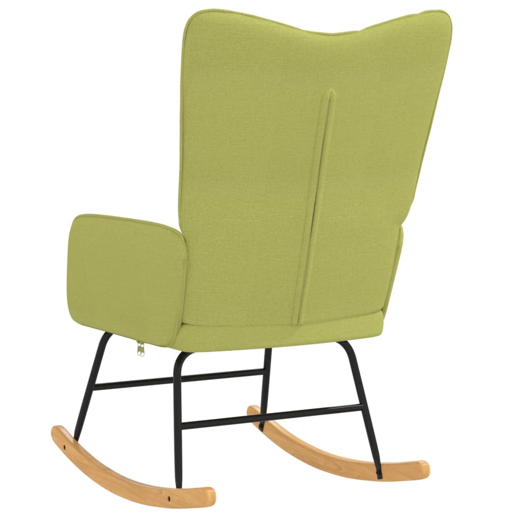 vidaXL Chaise à bascule Vert Tissu