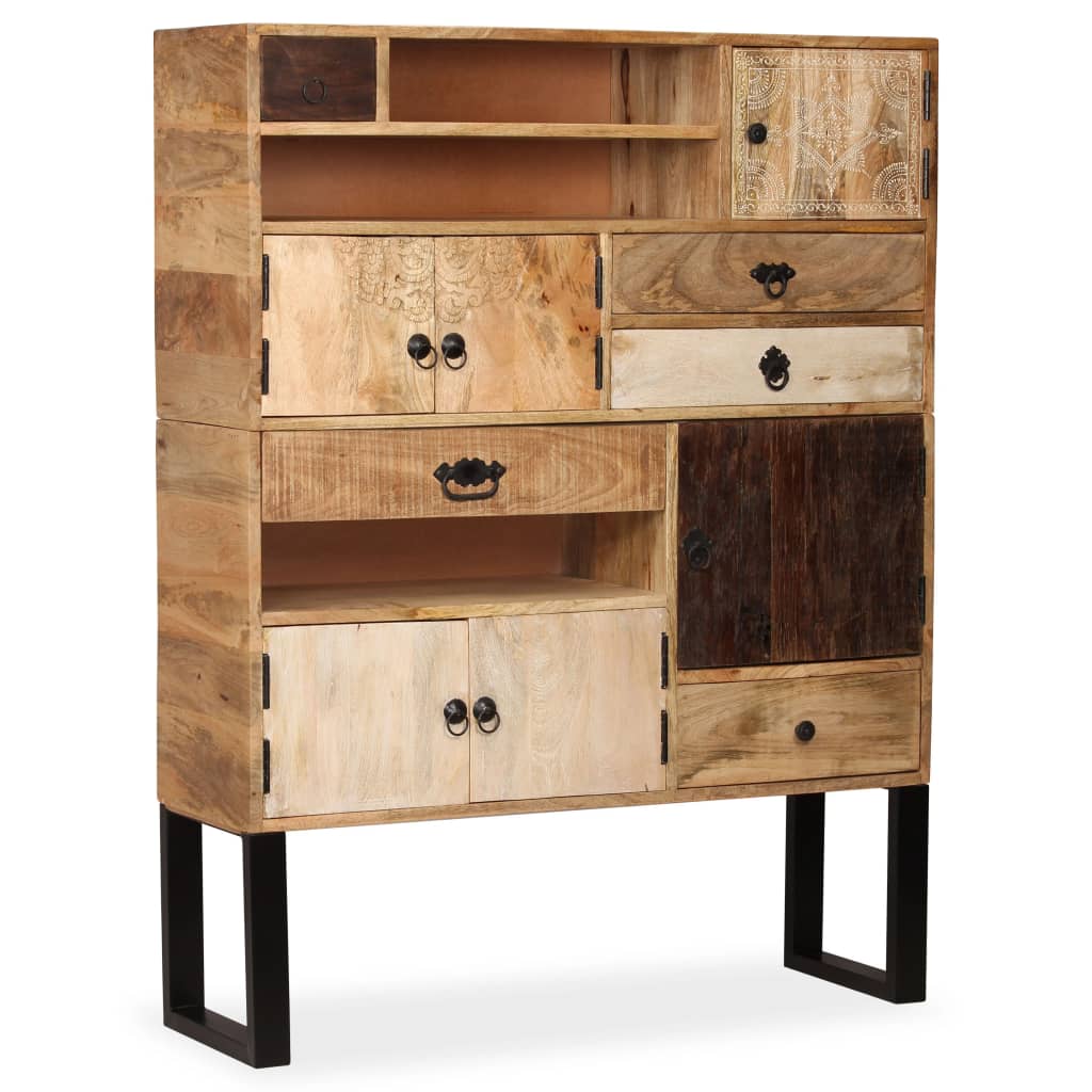 vidaXL Buffet Bois massif de manguier 100x30x130 cm