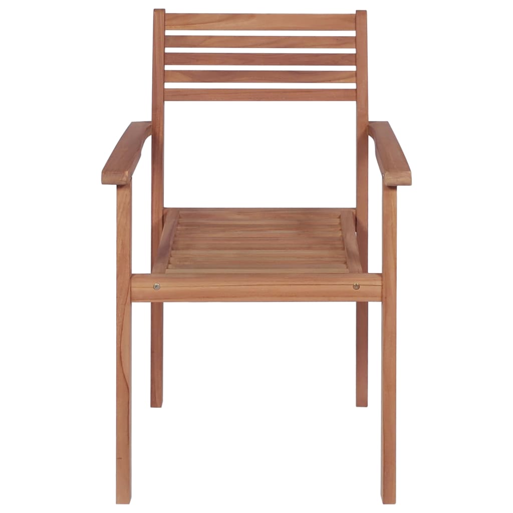 vidaXL Chaises de jardin lot de 2 et coussins crème Bois teck massif