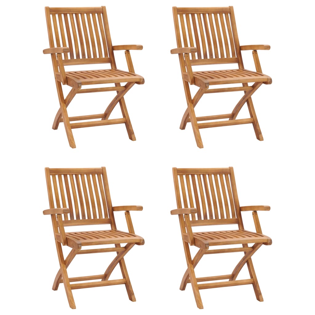 vidaXL Ensemble à manger de jardin 5 pcs Bois de teck massif