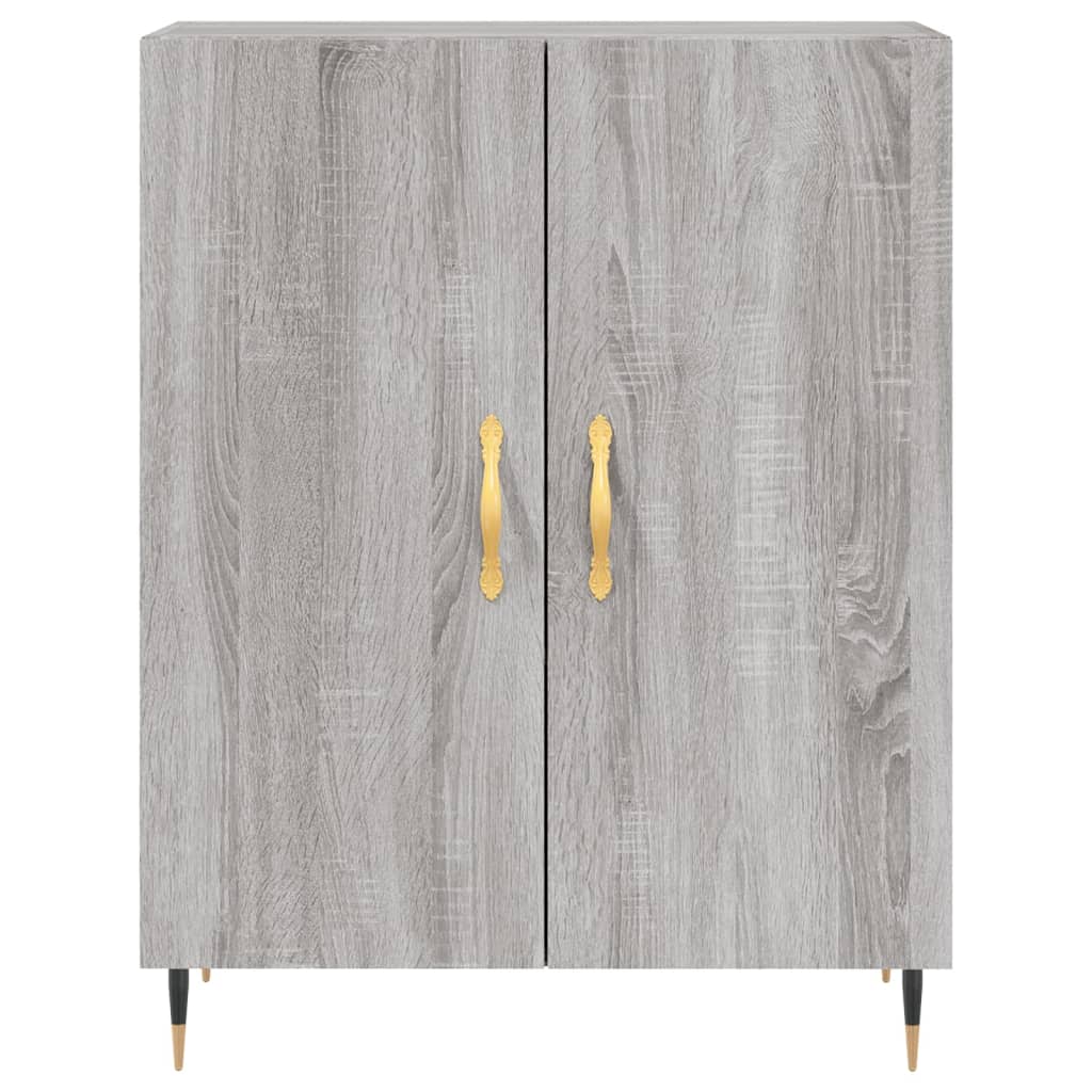 vidaXL Buffet haut Sonoma gris 69,5x34x180 cm Bois d'ingénierie