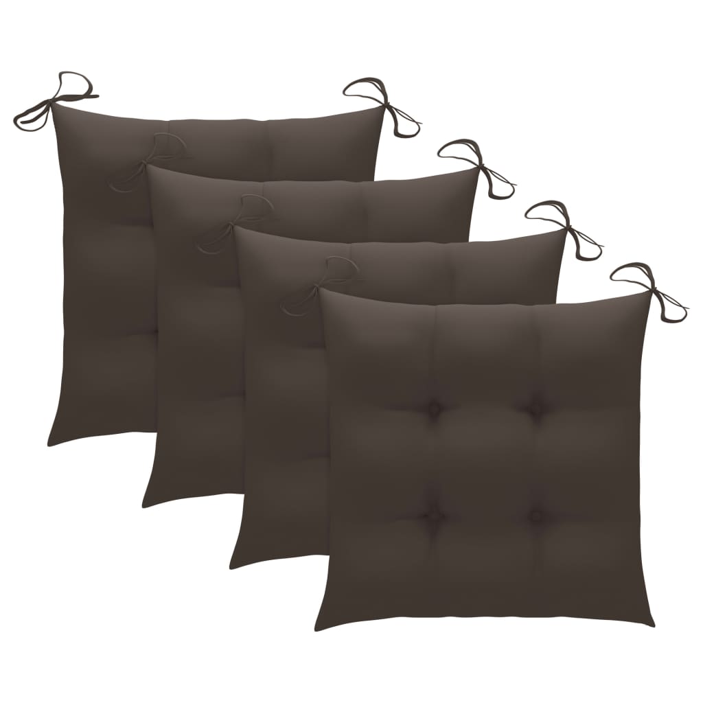 vidaXL Ensemble à manger d'extérieur pliable 5pcs avec coussins Bambou