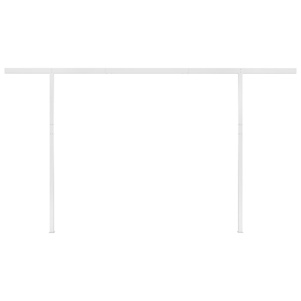 vidaXL Auvent manuel rétractable avec poteaux 4x3 m Jaune et blanc