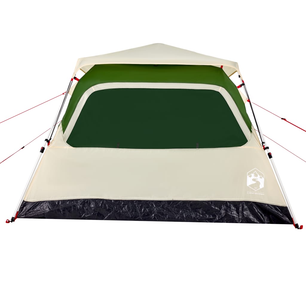 vidaXL Tente de camping à dôme 4 personnes vert libération rapide