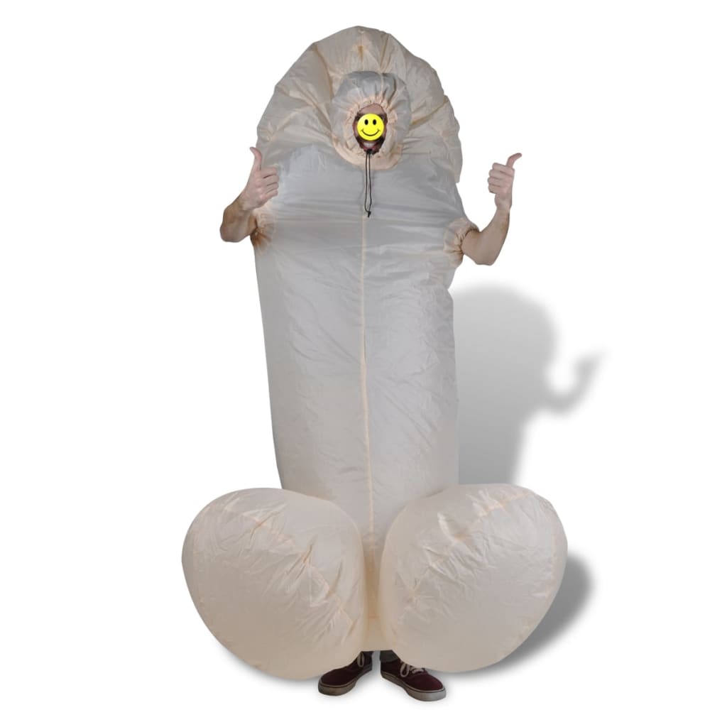 Costume de carnaval mascotte de pénis gonflable