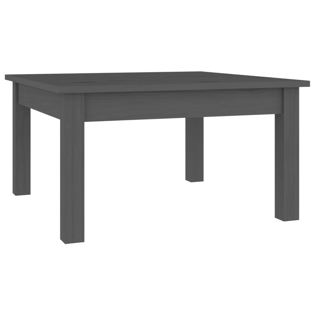 vidaXL Table basse Gris 55x55x30 cm Bois massif de pin