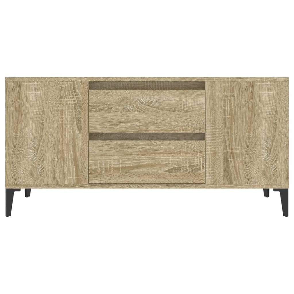 vidaXL Meuble TV Chêne sonoma 102x44,5x50 cm Bois d'ingénierie