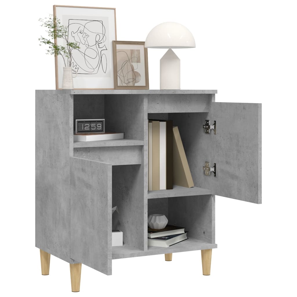 vidaXL Buffet Gris béton 60x35x70 cm Bois d'ingénierie