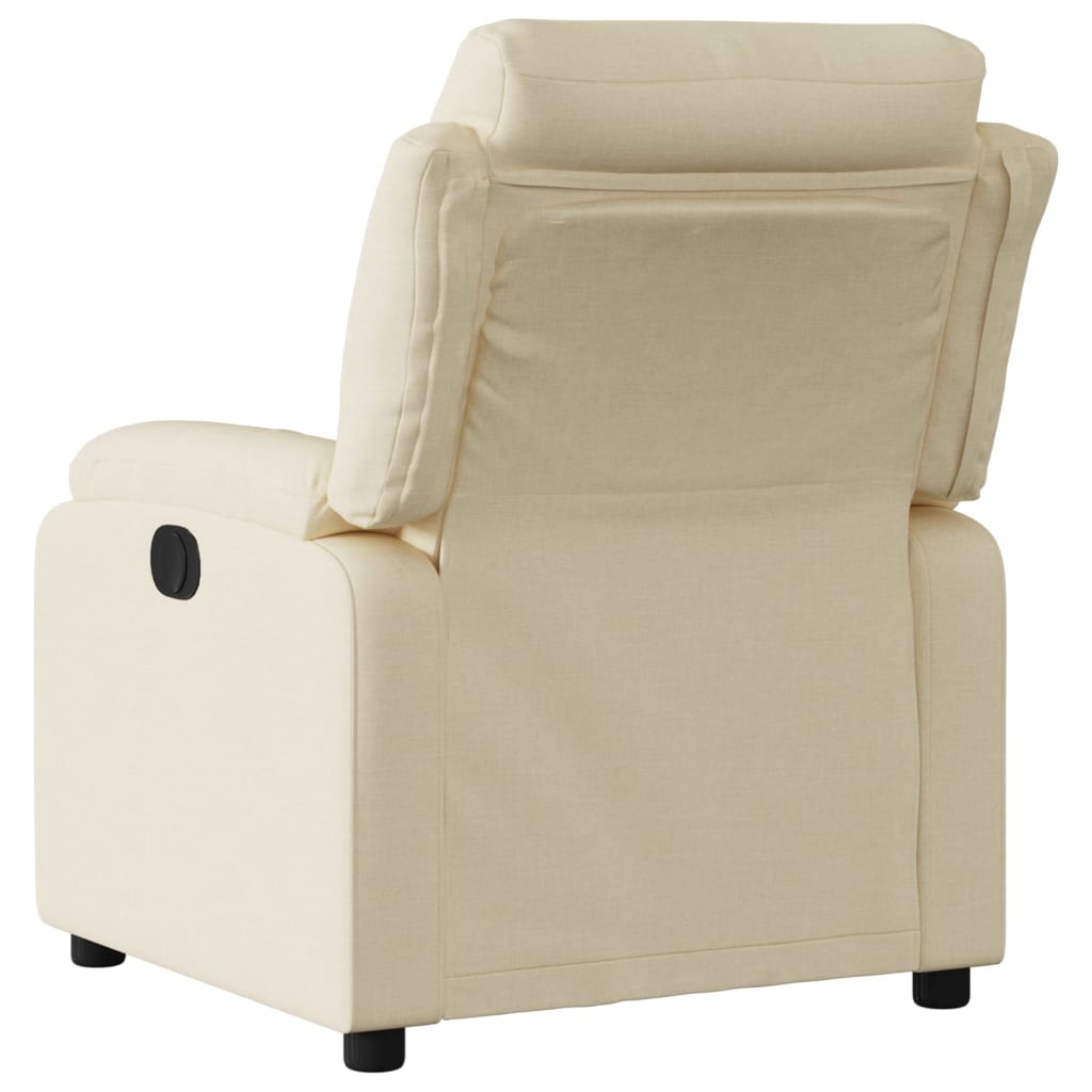 vidaXL Fauteuil inclinable électrique Crème Tissu