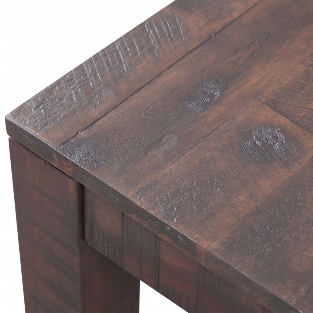 vidaXL Table basse 105x55 x45 cm Bois d'acacia massif Aspect fumé