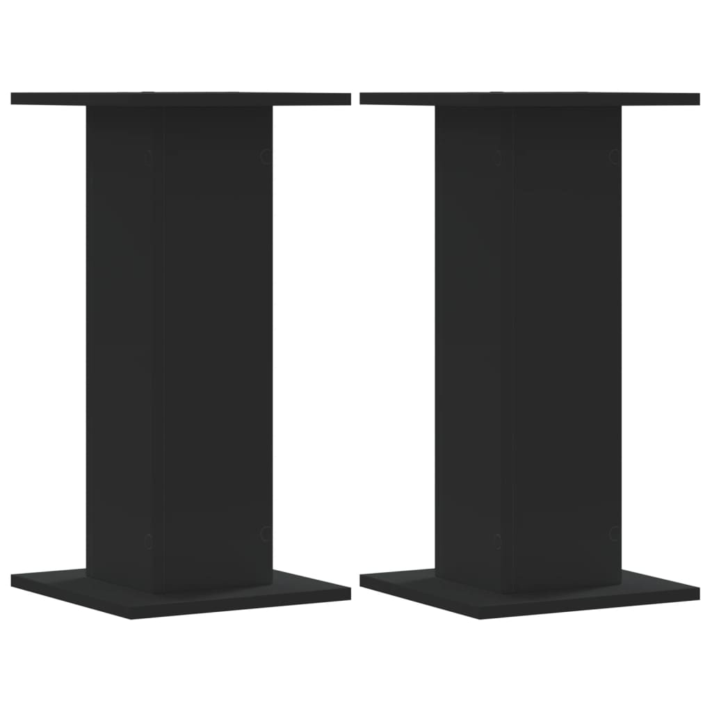 vidaXL Supports pour plantes 2 pcs noir 30x30x60 cm bois d'ingénierie