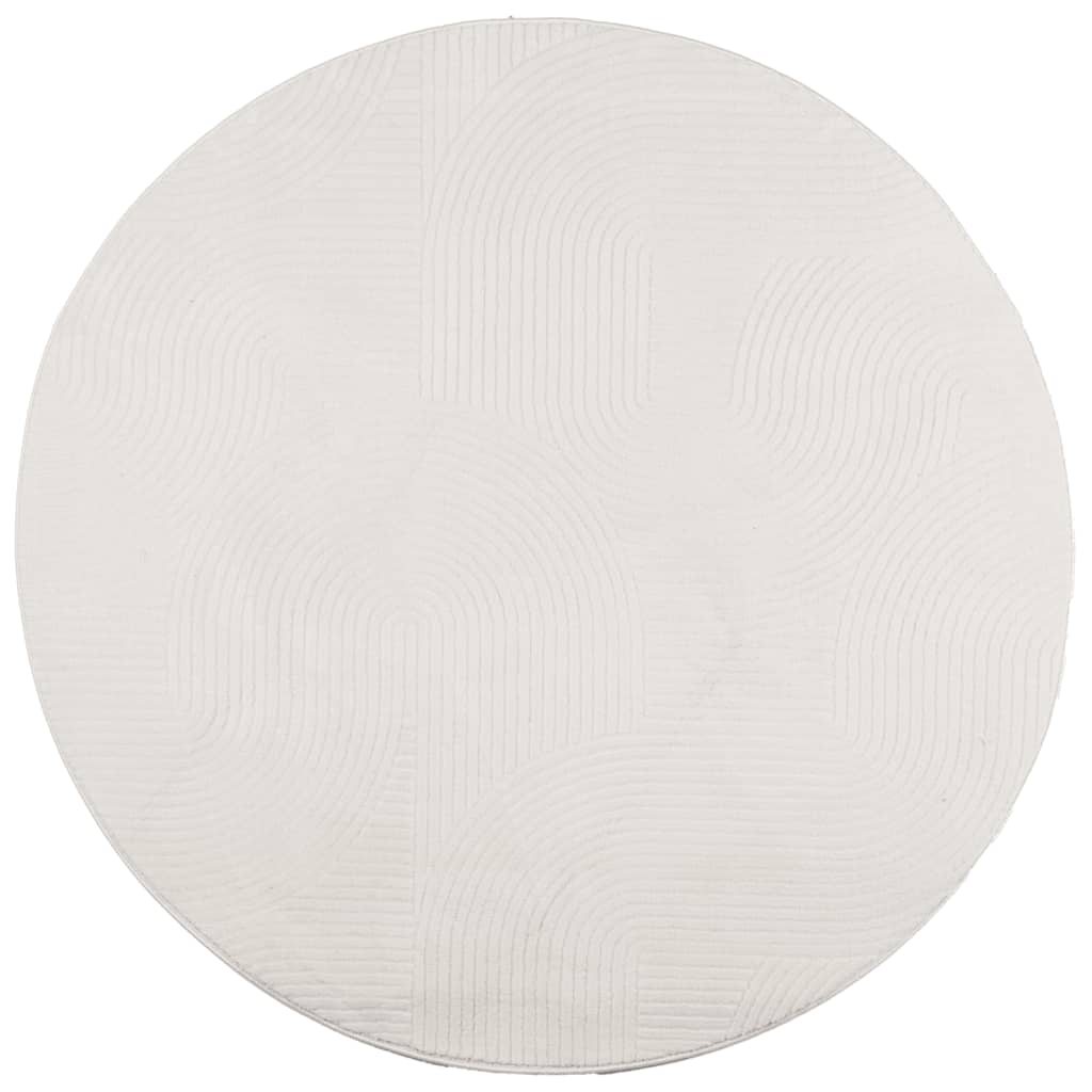 vidaXL Tapis IZA poils courts style scandinave crème Ø 80 cm