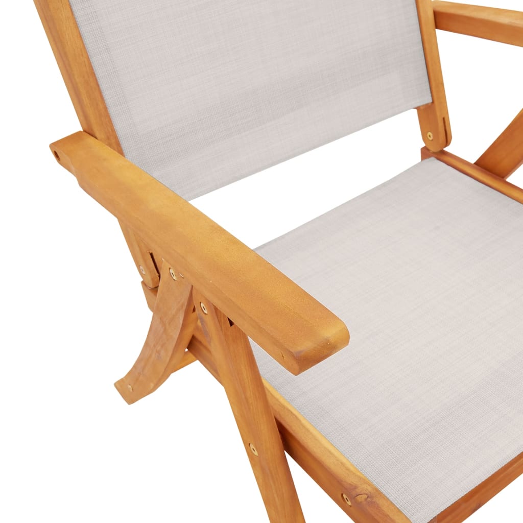 vidaXL Chaises pliables de jardin lot de 2 bois d'acacia et textilène