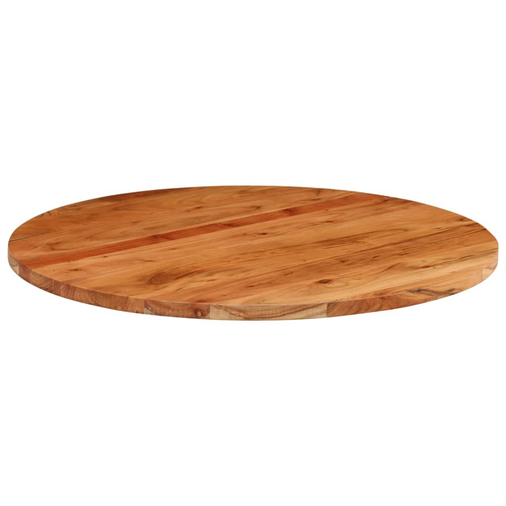 vidaXL Dessus de table Ø80x3,8 cm rond bois massif d'acacia