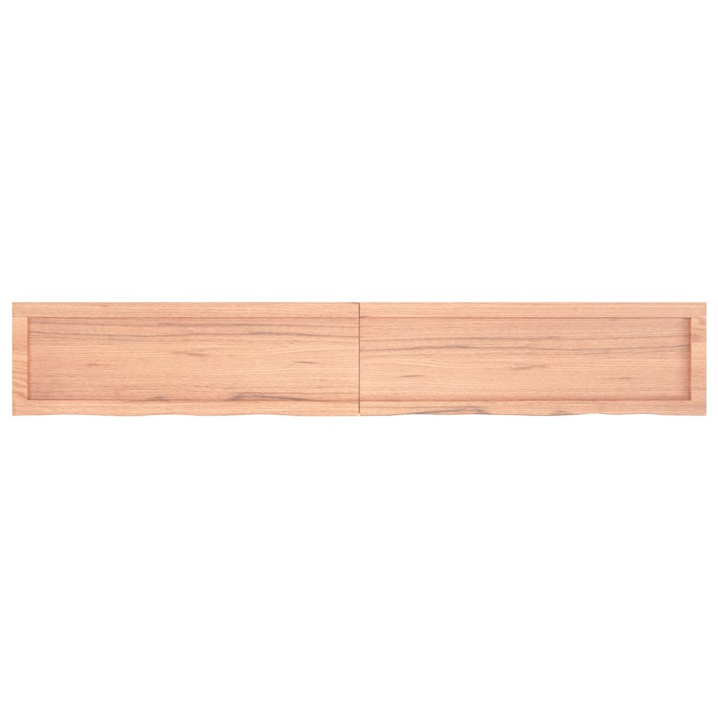 vidaXL Comptoir de salle de bain marron 180x30x(2-4) cm bois traité