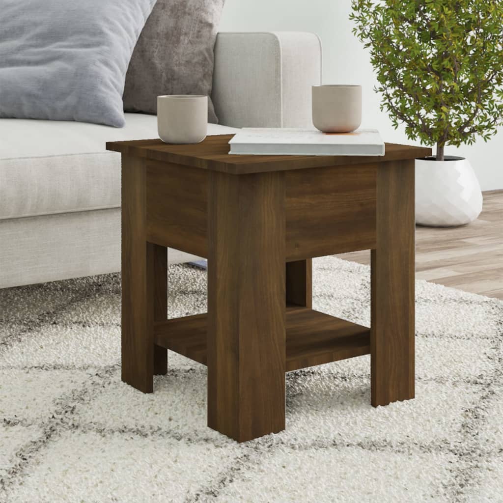 vidaXL Table basse chêne marron 40x40x42 cm bois d'ingénierie