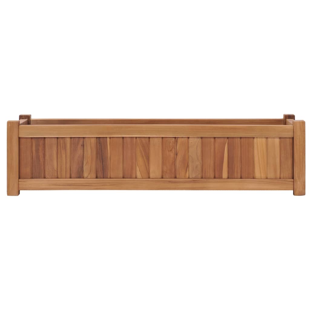 vidaXL Lit surélevé 100x30x25 cm Bois de teck solide