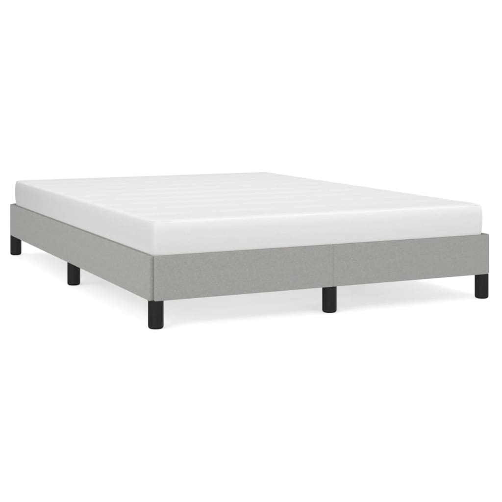 vidaXL Cadre de lit sans matelas gris clair 140x200 cm tissu