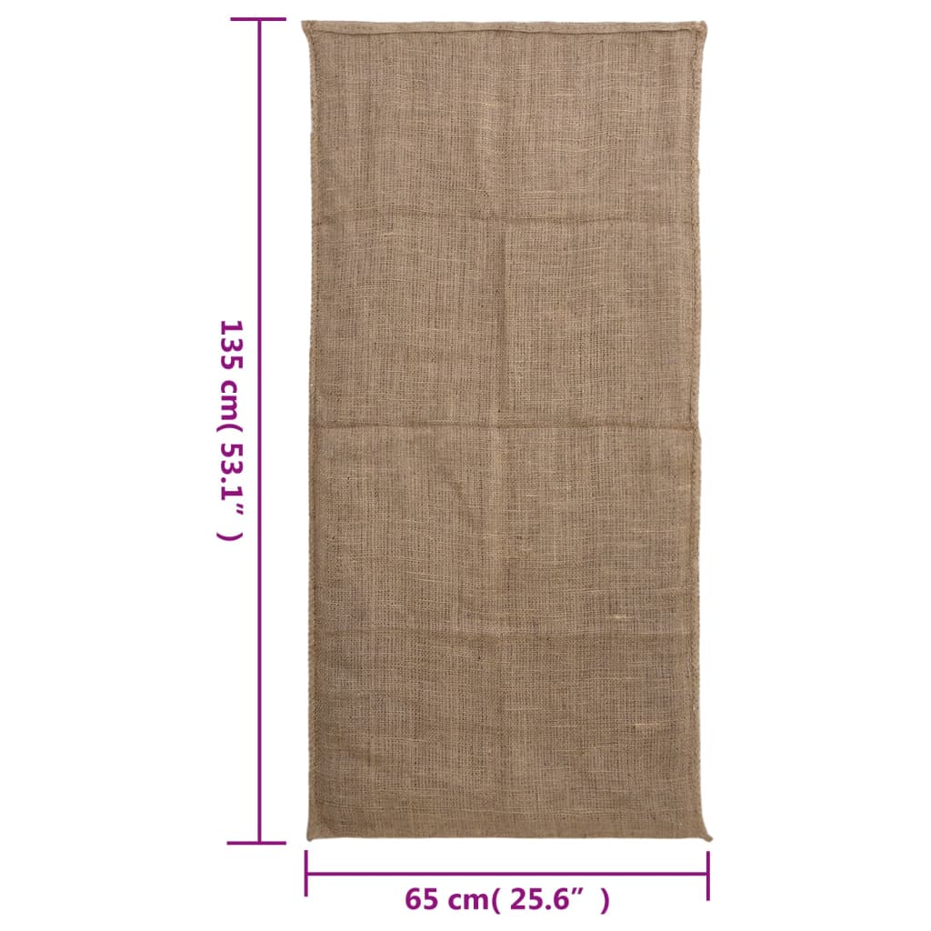 vidaXL Sacs en jute 10 pcs 65x135 cm 100 % jute 220 g/m²