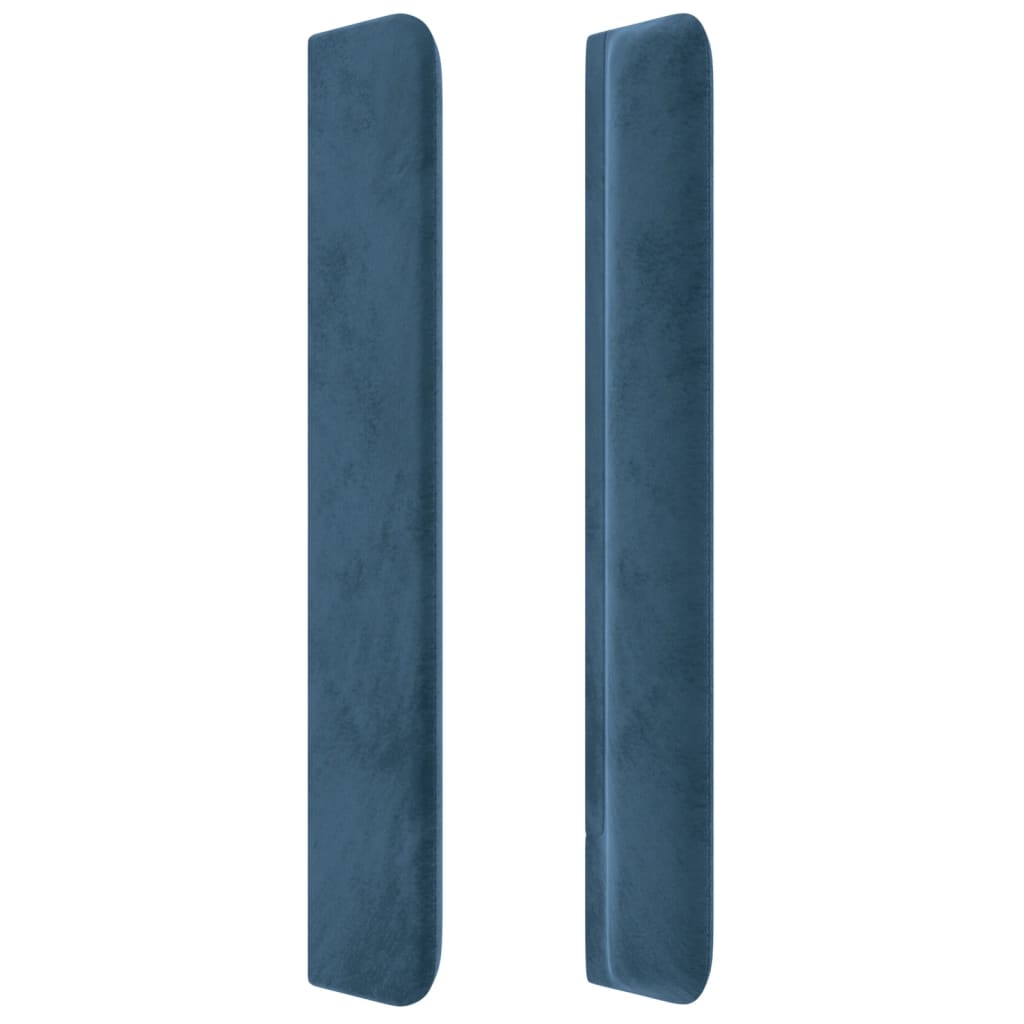 vidaXL Tête de lit avec oreilles Bleu foncé 83x16x118/128 cm Velours