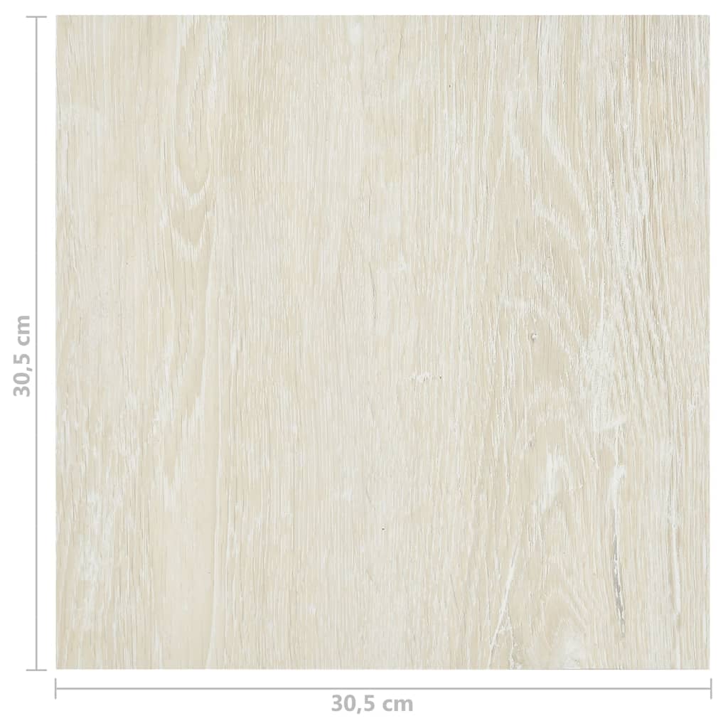 vidaXL Planches de plancher autoadhésives 20 pcs PVC 1,86 m² Crème