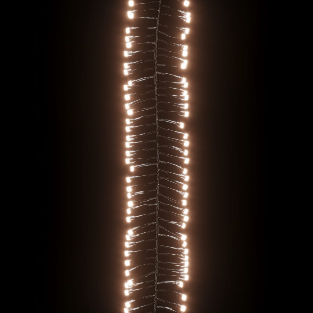 vidaXL Guirlande lumineuse à LED groupées 400LED Blanc chaud 7,4 m PVC