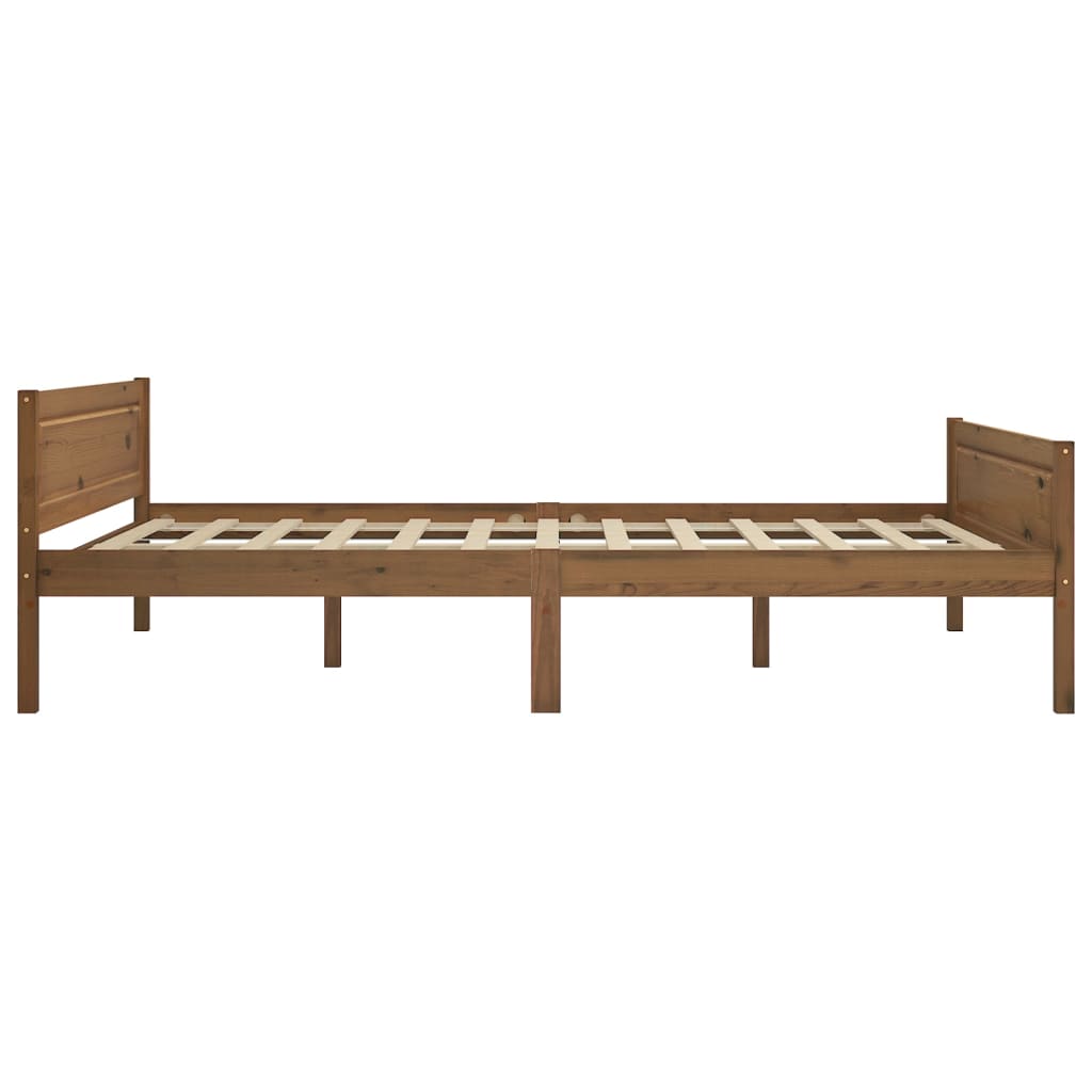 vidaXL Cadre de lit sans matelas pin massif marron miel 120x200 cm