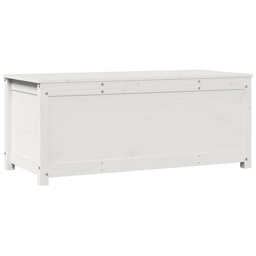 vidaXL Boîte de rangement Blanc 110x50x45,5 cm Bois massif de pin