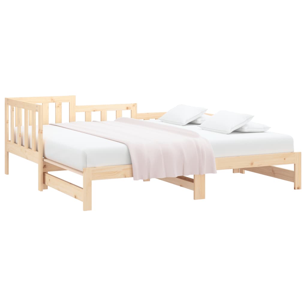 vidaXL Lit coulissant sans matelas 2x(90x200) cm Bois de pin massif