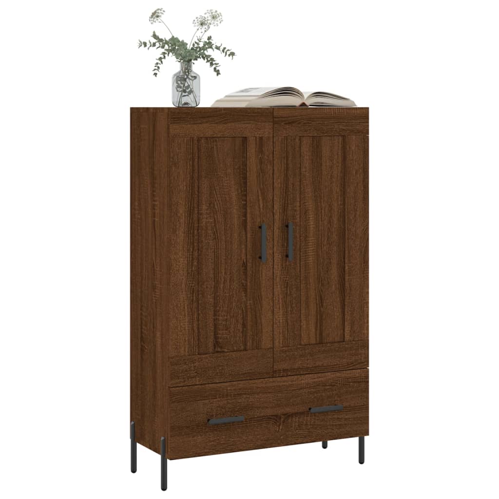 vidaXL Buffet haut chêne marron 69,5x31x115 cm bois d'ingénierie