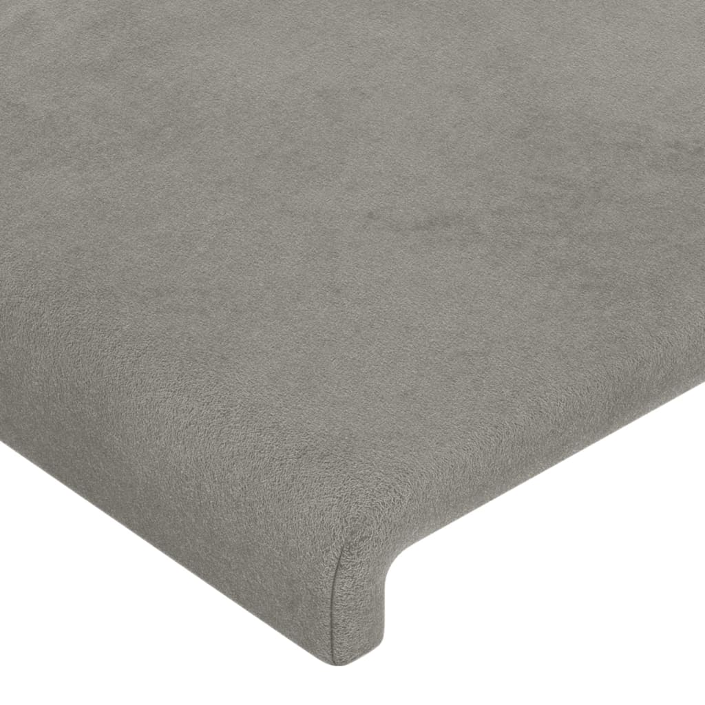 vidaXL Têtes de lit 2 pcs Gris clair 72x5x78/88 cm Velours