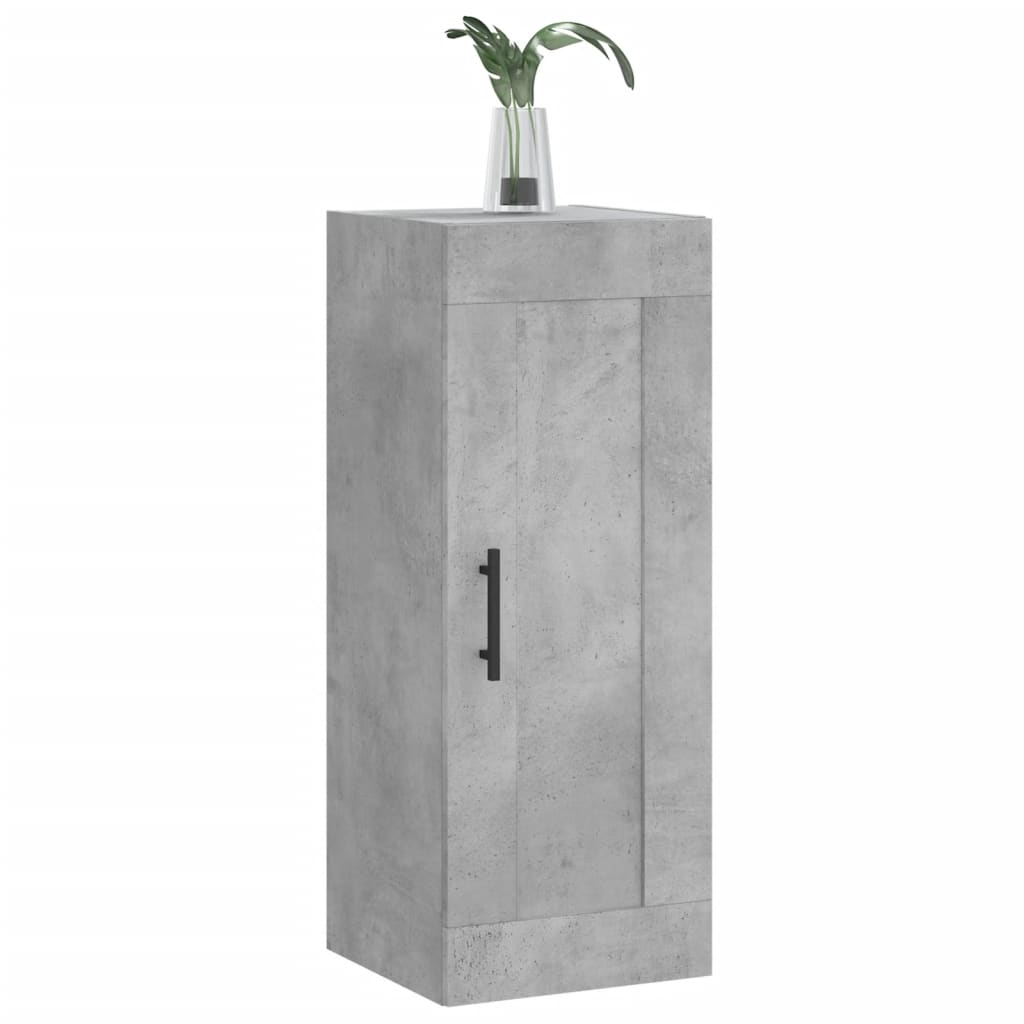 vidaXL Armoire murale gris béton 34,5x34x90 cm bois d'ingénierie