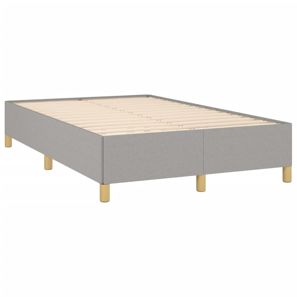 vidaXL Sommier à lattes de lit matelas LED gris clair 120x190 cm tissu