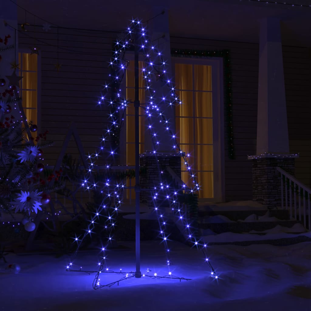 vidaXL Arbre de Noël cône 160 LED d'intérieur/d'extérieur 78x120 cm