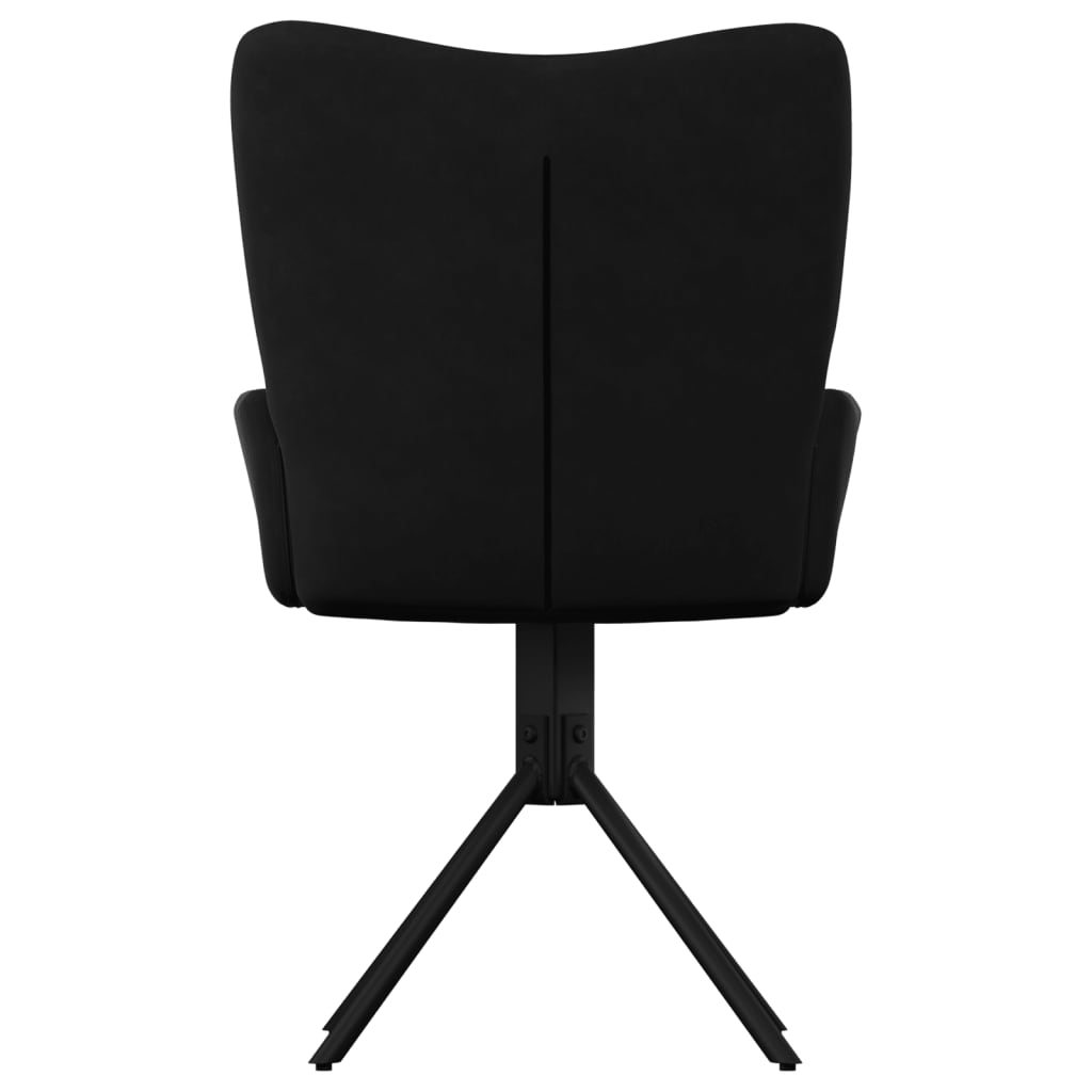 vidaXL Chaises pivotantes à manger lot de 2 Noir Velours