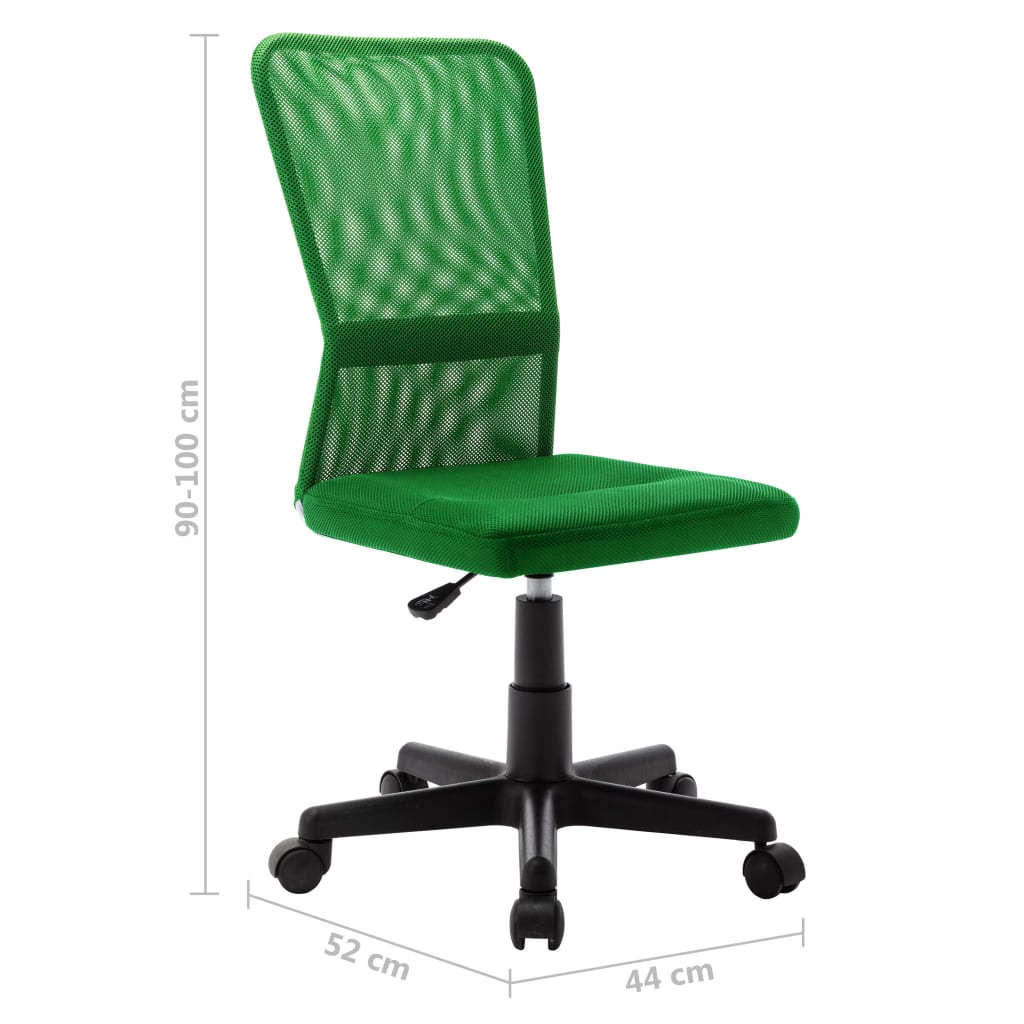vidaXL Chaise de bureau Vert 44x52x100 cm Tissu en maille