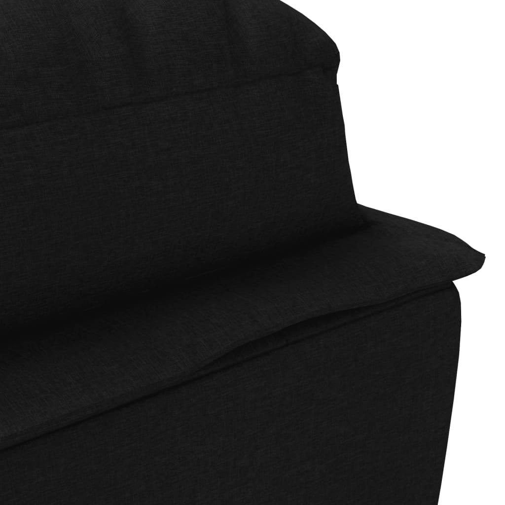vidaXL Chaise longue de massage avec coussins noir tissu