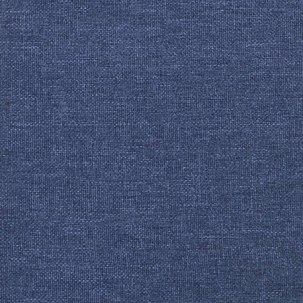 vidaXL Tête de lit avec oreilles Bleu 183x23x78/88 cm Tissu