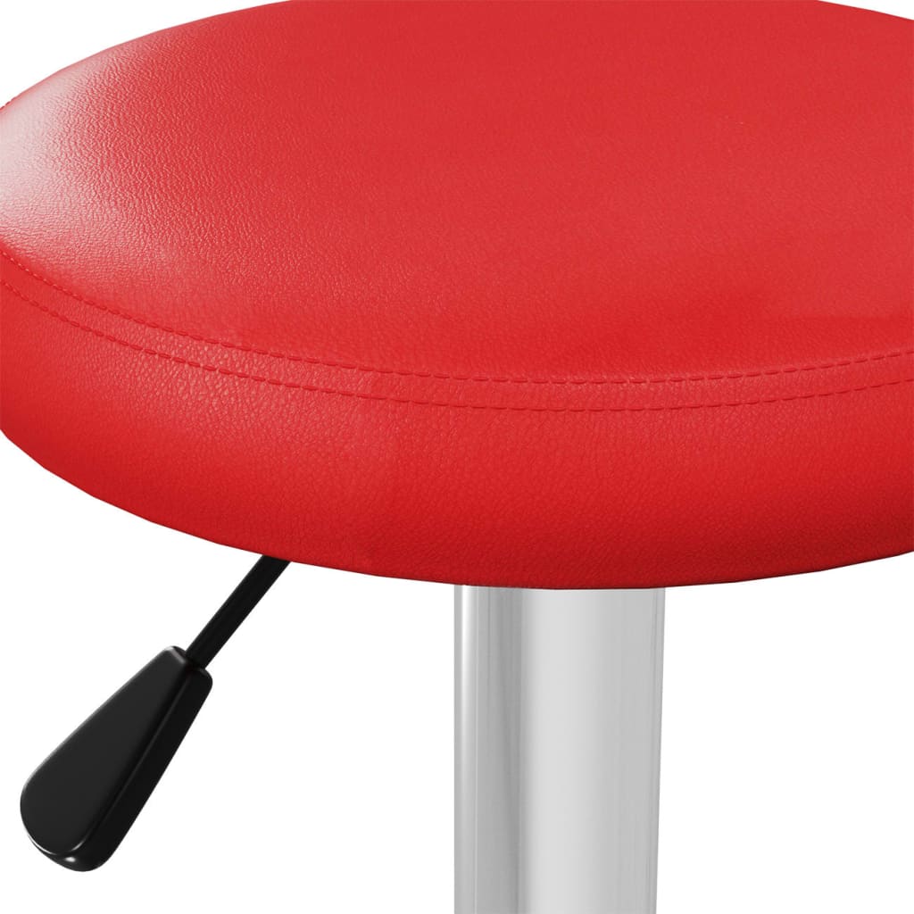 vidaXL Tabourets de bar 2 pcs rouge similicuir