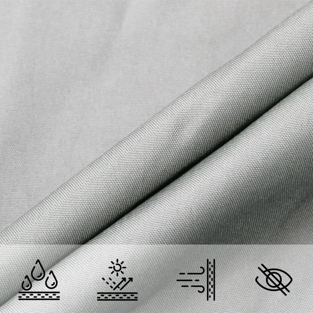 vidaXL Voile d'ombrage gris clair 3,6x3,6x3,6 m 100% polyester oxford