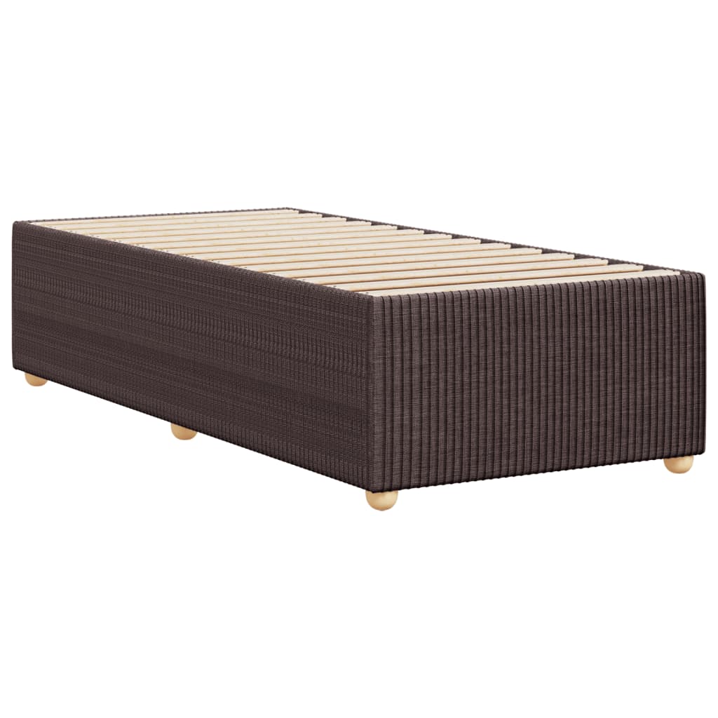 vidaXL Cadre de lit sans matelas marron foncé 100x200 cm tissu