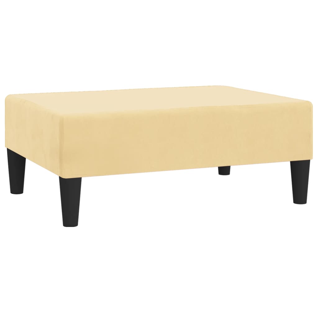 vidaXL Repose-pied Crème 78x56x32 cm Velours